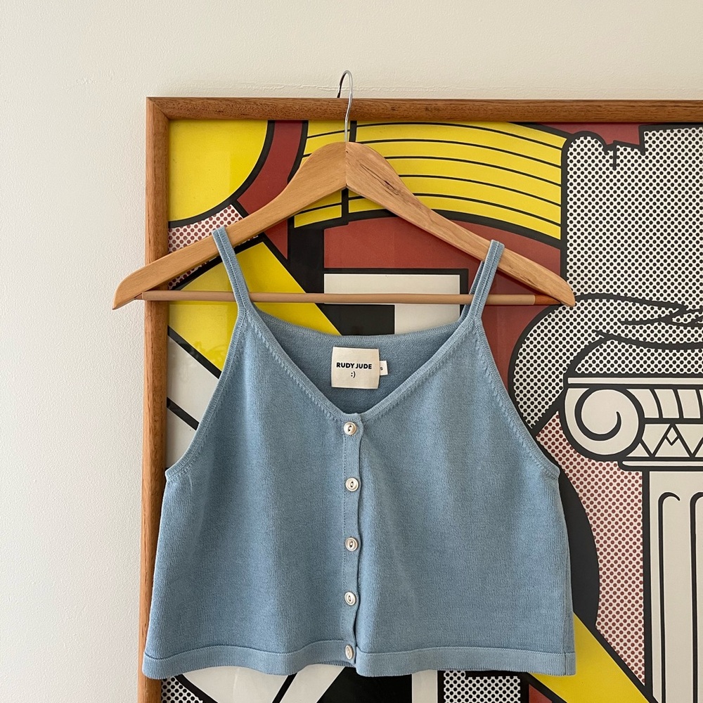 Sold / Rudy Jude adult knit tank in sky blue - Picture 3 of 8